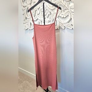NWT O'Neill Mauve Ribbed Spaghetti Straps Maxi Dress Size S
